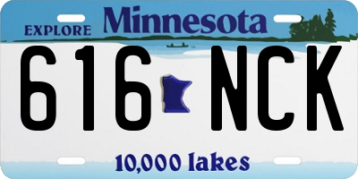 MN license plate 616NCK