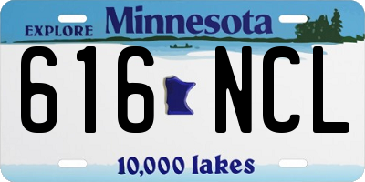 MN license plate 616NCL
