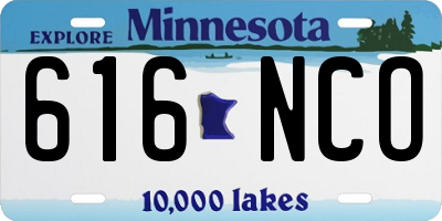 MN license plate 616NCO
