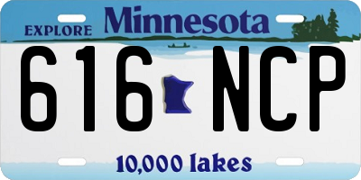 MN license plate 616NCP