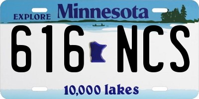 MN license plate 616NCS