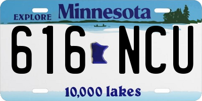 MN license plate 616NCU