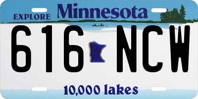 MN license plate 616NCW