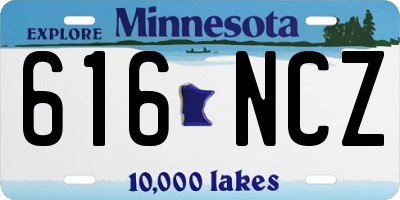 MN license plate 616NCZ