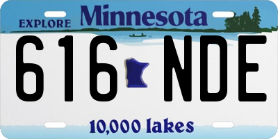 MN license plate 616NDE