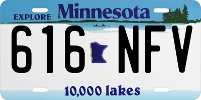 MN license plate 616NFV