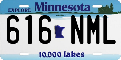 MN license plate 616NML