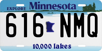 MN license plate 616NMQ