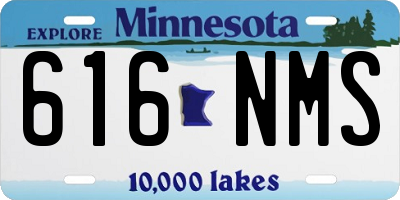 MN license plate 616NMS