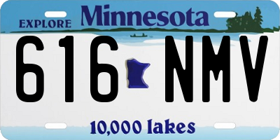 MN license plate 616NMV