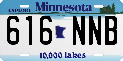 MN license plate 616NNB