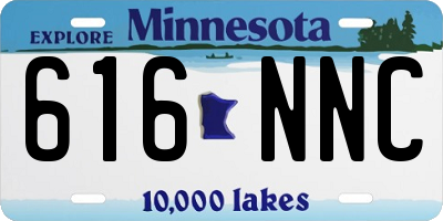 MN license plate 616NNC