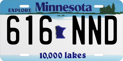 MN license plate 616NND