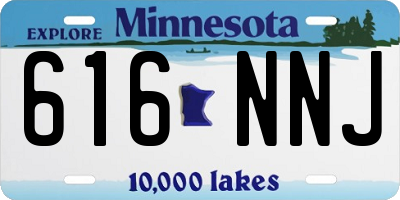 MN license plate 616NNJ