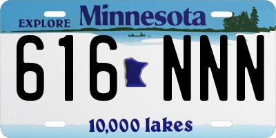 MN license plate 616NNN