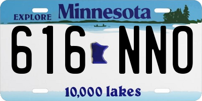 MN license plate 616NNO