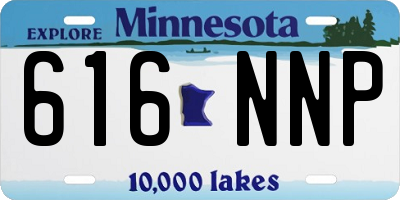 MN license plate 616NNP