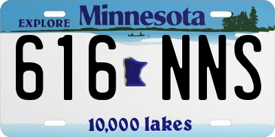 MN license plate 616NNS