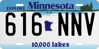 MN license plate 616NNV