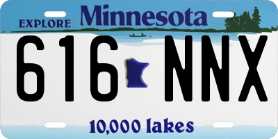 MN license plate 616NNX