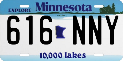 MN license plate 616NNY