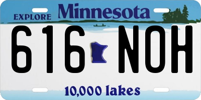 MN license plate 616NOH