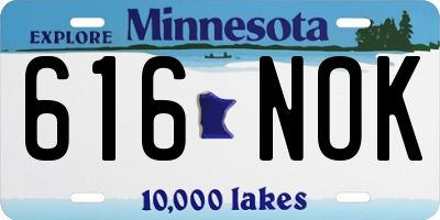 MN license plate 616NOK