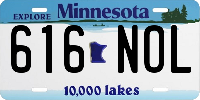 MN license plate 616NOL