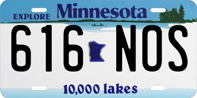 MN license plate 616NOS