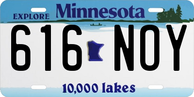 MN license plate 616NOY