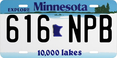 MN license plate 616NPB