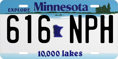 MN license plate 616NPH