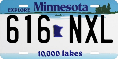 MN license plate 616NXL