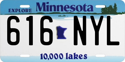 MN license plate 616NYL