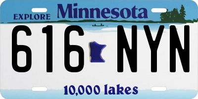 MN license plate 616NYN