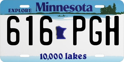 MN license plate 616PGH