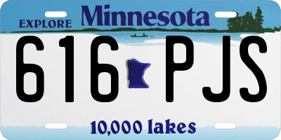 MN license plate 616PJS