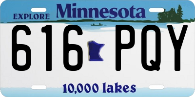 MN license plate 616PQY