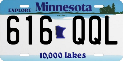 MN license plate 616QQL