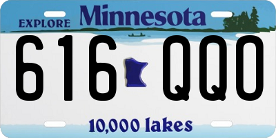 MN license plate 616QQO