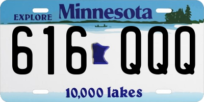 MN license plate 616QQQ