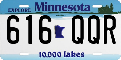 MN license plate 616QQR