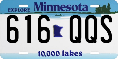 MN license plate 616QQS
