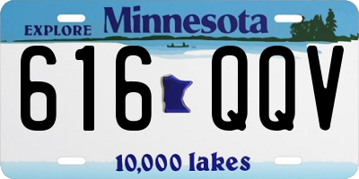 MN license plate 616QQV