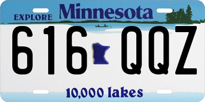 MN license plate 616QQZ