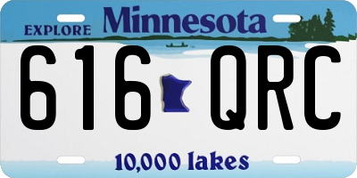 MN license plate 616QRC
