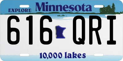 MN license plate 616QRI