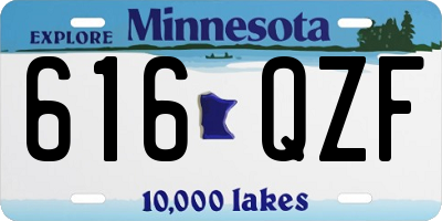 MN license plate 616QZF