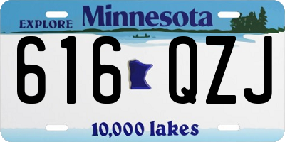 MN license plate 616QZJ