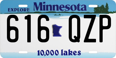 MN license plate 616QZP